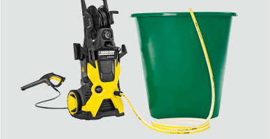 pressure washer water fence from external capacity