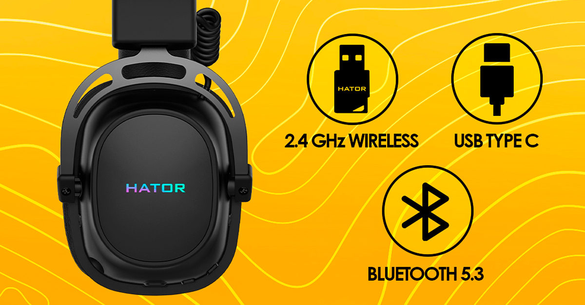 Доступны три типа подключения гарнитуры: беспроводное 2.4 ГГц, bluetooth и через кабель usb type-c - type-a. это обеспечивает максимальную универсальность в использовании.